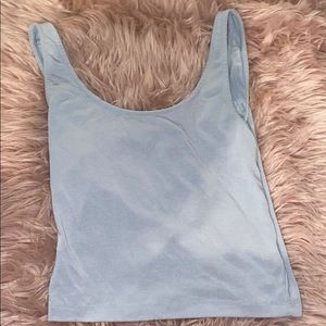 Blue cropped tank